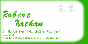 robert nathan business card